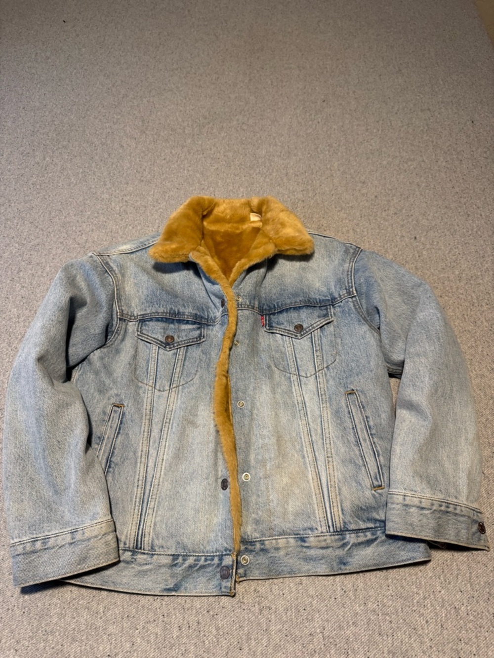 Levi's Light Blue Denim Jacket with Red Logo Tab